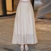 High-Quality Retro Jacquard Mandarin Collar Frog Button Top & Skirt Set