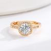 Hot Gold Plated Imitation Moissanite Square Bag Ring Design Ring