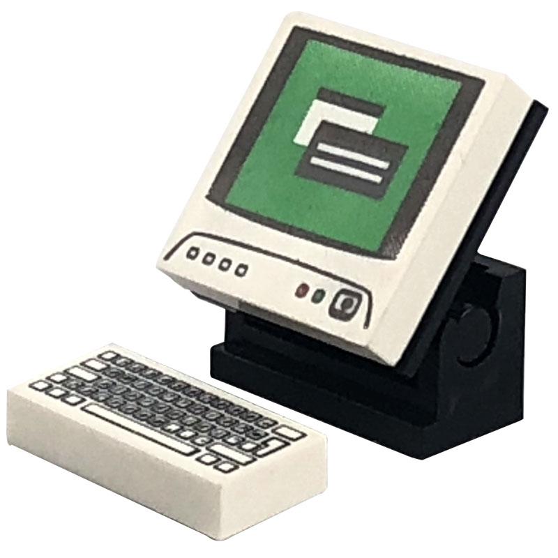 City MOC Furniture Desktop Game Computer Table Desk Piano Prints Set Building Blocks Toys for Children Assemble Bricks Parts