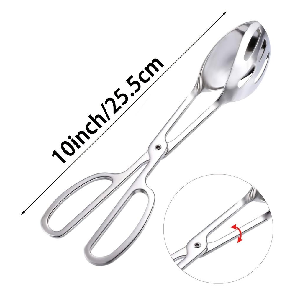 

Scissor Steak Tongs BBQ Tools Food Grade Stainless Steel Thick Material Safe Healthy Reinforced Rivets Long Term Practical