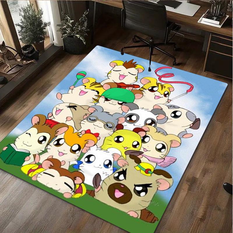

Hamtaro Print Rug - home decoration Carpet For Living Room Bedroom Flooring Computer Chair Area Rug 40x60cm( 15x23in )
