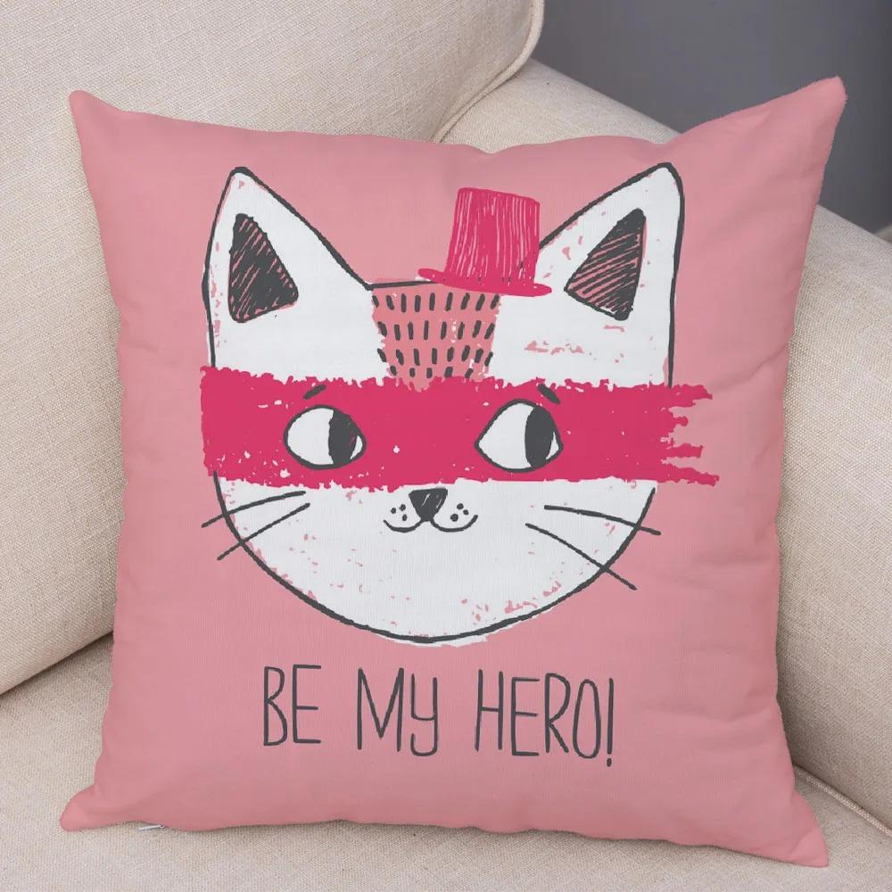 Colorful Pet Cat Decorative Pillowcase Office Living Room Car Ornaments Home Pillowcase