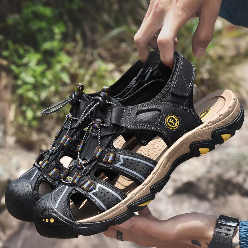 Summer casual bag head leather trend beach breathable sandals