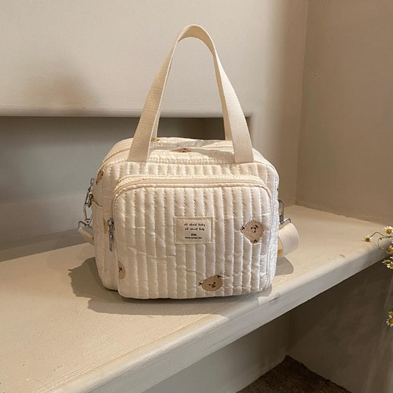 Windeltasche mit hübschem Aufdruck, Baby-Windeltasche mit exquisiter Stickerei, leicht zu reinigen, Feuchttücher für Säuglinge, Windel-Organizer-Beutel