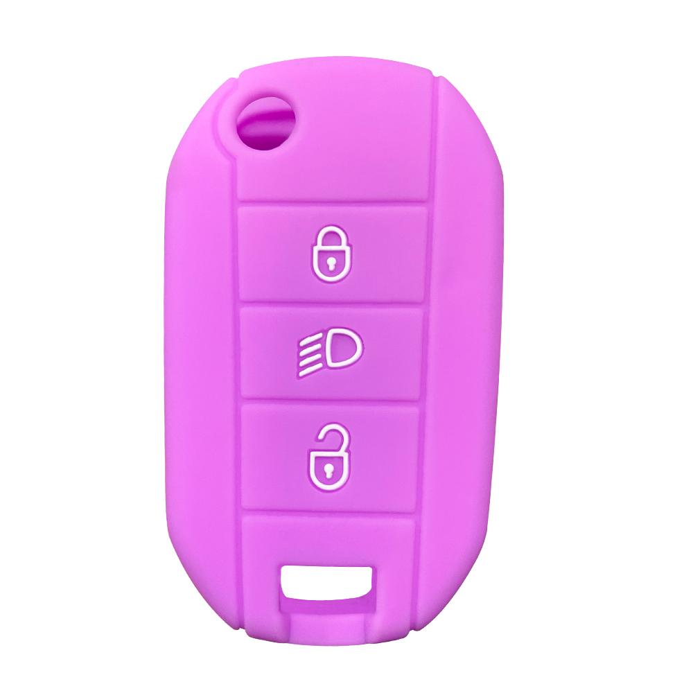 Autoschlüsselabdeckung Hülle Halter Set für Peugeot 3008 208 308 RCZ 508 408 2008 407 307 4008 Schlüsselhülle für Citroen Berlingo