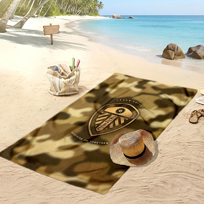 Toalla de Playa con Estampado de Fútbol Leeds United, Toalla Grande Suave de Secado Rápido para Playa, Camping, Natación