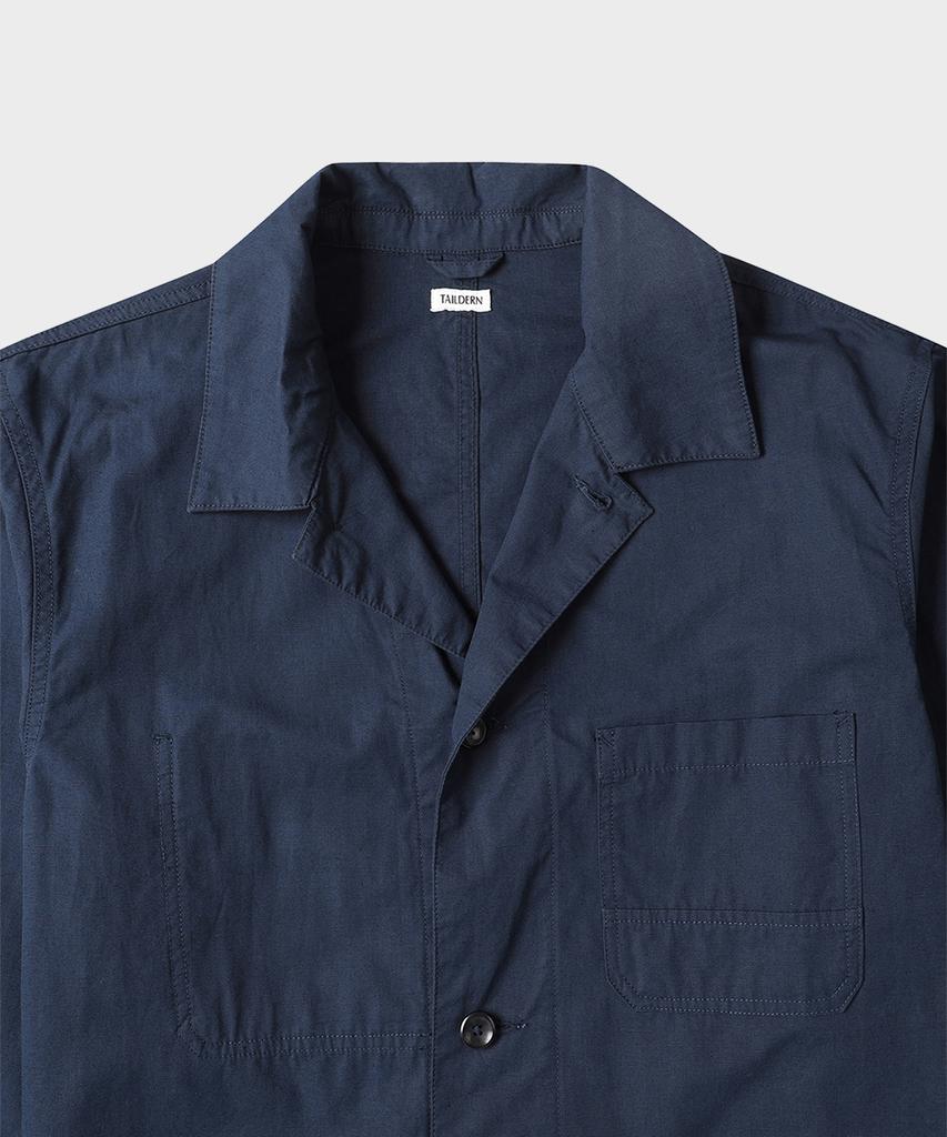 TAILDERN Bill Chore Jacket Cotton Linen Navy