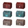 Wood Jewelry Chest With Metal Lock For Jewelry Storage And Rustics Home Decoration Accent