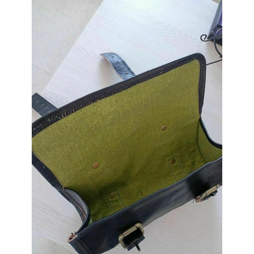 Tasche Werkzeug Motorrad Leder Rolle Ziege Riemen Schnallenverschluss Satteltasche Echt