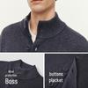 Semir Men's High-Neck Loose Knit Cardigan