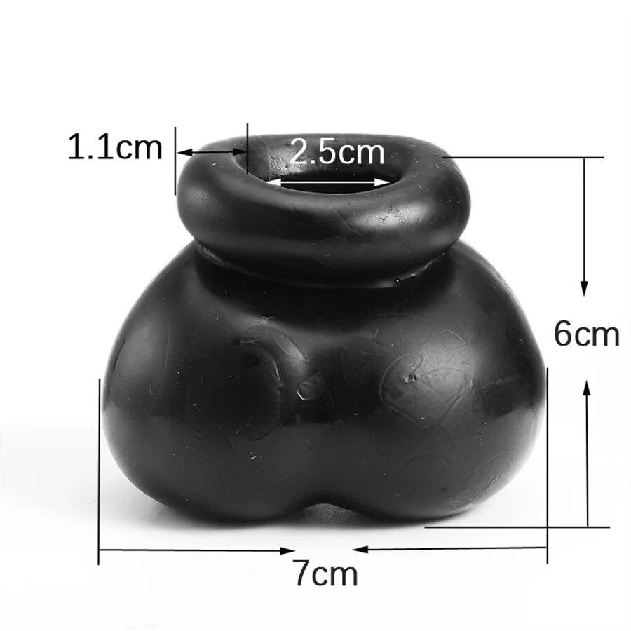 Penis Ring Ball Stretcher Scrotum Sleeve Lock Sperm Testicle Bondage Chastity Cage Delay Ejaculation Cock Ring Sex Toys For Men