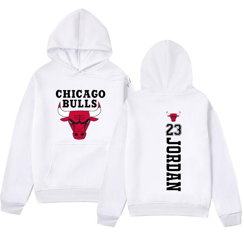 Winter Chicago Bulls #23 Printed Hoodies Fashionable Casual Warm Sports Long Sleeved Men's and Women's Unisex Hooded Sweatshirts