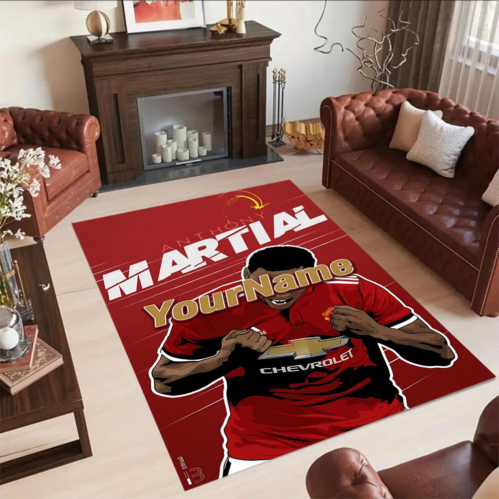 Manchester Customizable Name Carpet Perfect for Entryway Balcony Game Room Hallway Antislip Carpet Decorate Offices Birthday/Christmas Gift