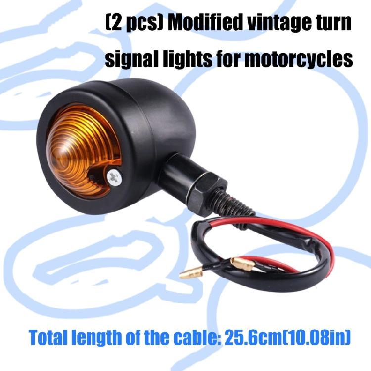 1 Pair Replacement Indicator Lamp Motorcycle Retro LED Turn Signals Blinker Motorbike Accessories Turning Indicators