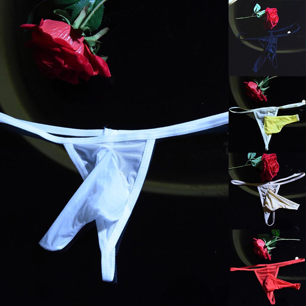 Men's Pantie Lingerie With Sexy Thong Briefs Knickers Underpants Underwear