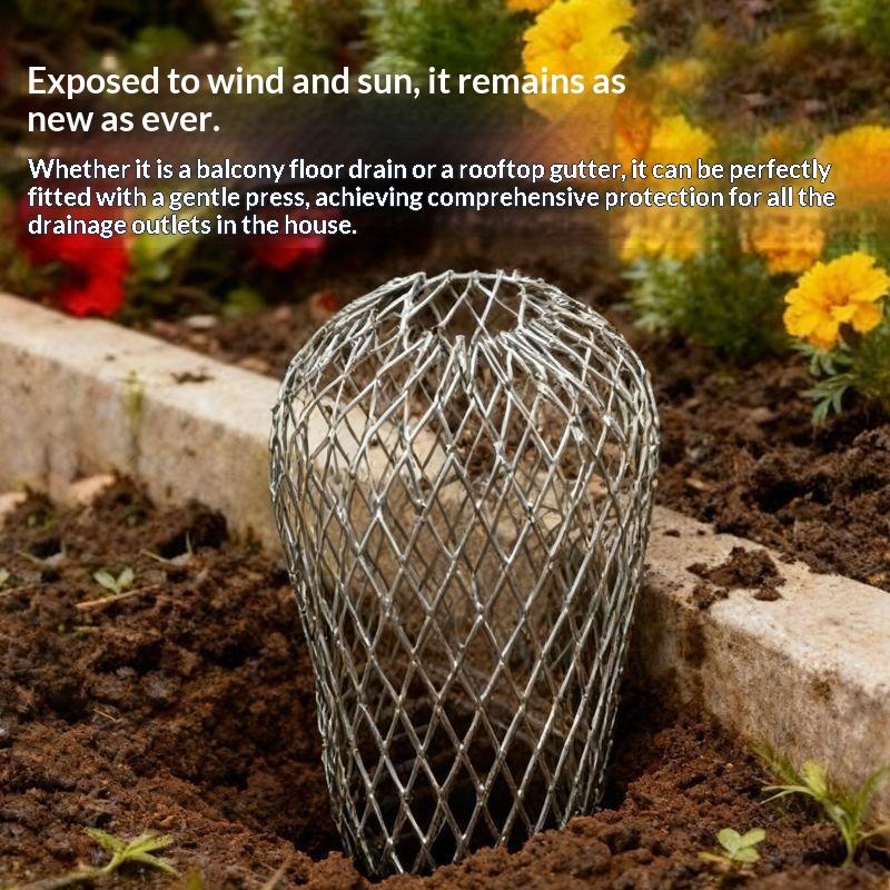 Gutter Drainage Leaf Filter Durable Anti-Clog Roof Pipe Strainer Reusable Floor Drain Guard for Residential Yard Use