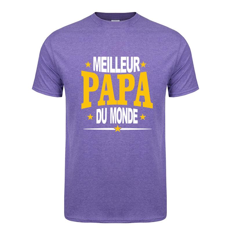 Best Dad In the World T-Shirt Short Sleeve Unisexs French Father Dad T-shirt Papa T-shirt Oz405