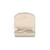 Louis Vuitton Rosalie Solid Color Embossed Soft Grain Leather Card Holder Wallet Women Wallet Beige M81445