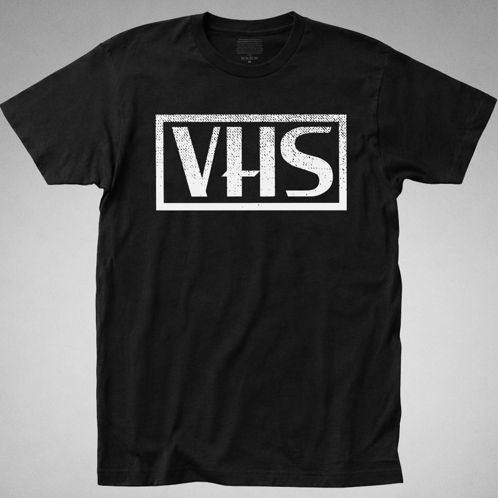 VHS T-SHIRT Video Home System Retro T-Shirt Logo Videorekorder Kassettenrekorder 80er 90er