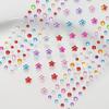 3D Colorful Star Flower Face Diamond Sticker Bling Rhinestone Self-Adhesive Fake Tattoo for Party Stage Makeup Gems Stickers