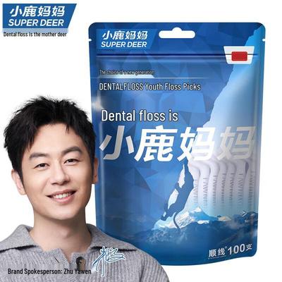 Deer Mom Noble Tiger Dental Floss Picks, 6 X 100 Count