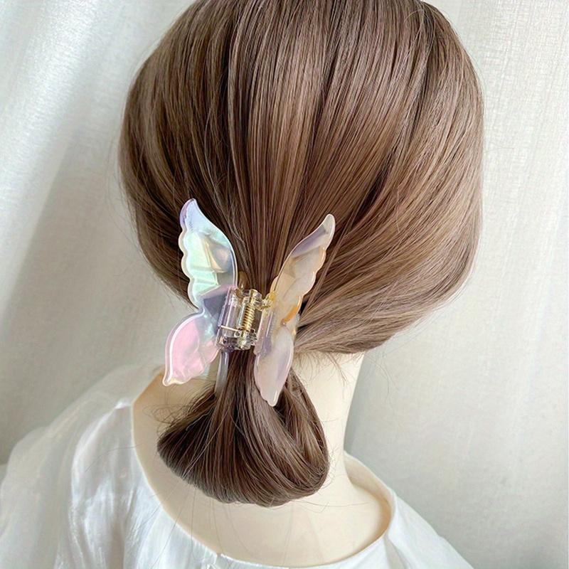 1 pz Super Fata Nuovo Stile Colorato Farfalla Fermaglio per Capelli Sirena Ji Pinza Accessori per Capelli Chignon Pinza in Acetato