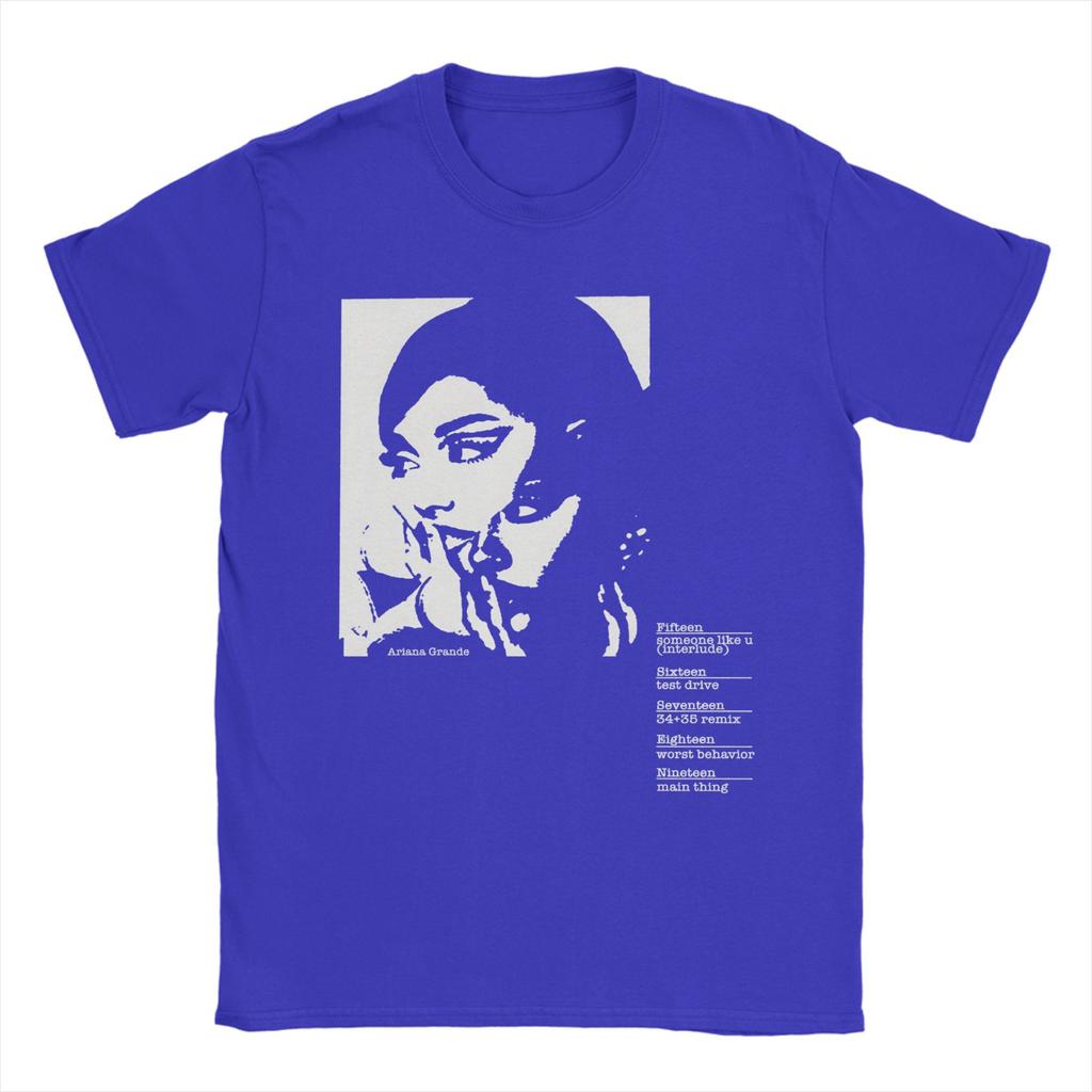 Harajuku T Shirt Summer Ariana Grande Double Vision Deluxe T Shirts Cotton Tee Shirt for Couple Loose Short Sleeve Clothes