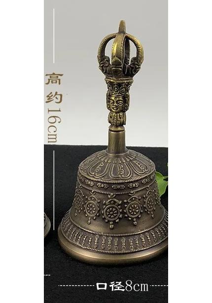 Nepal Bronze Bell Ethereal Sound Tibetan Buddhist Temple Vajra Bell Dorje Wholesale