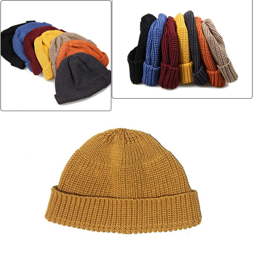 Clape Knit Roll Brimless Sag Watch Stretch Excellent Men's Cap, Beanie, Cap, Fisherman's Cap, Hat, Cap, Cap, Stylish, Shallow, Material, Warmth,