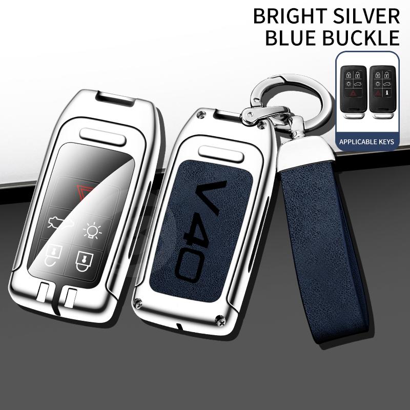 Zinklegierung Auto Fernbedienung Schlüsselanhänger Halter Schale für Volvo V40 Schlüsselabdeckung Schutz Schlüsselanhänger Innenzubehör Keyless