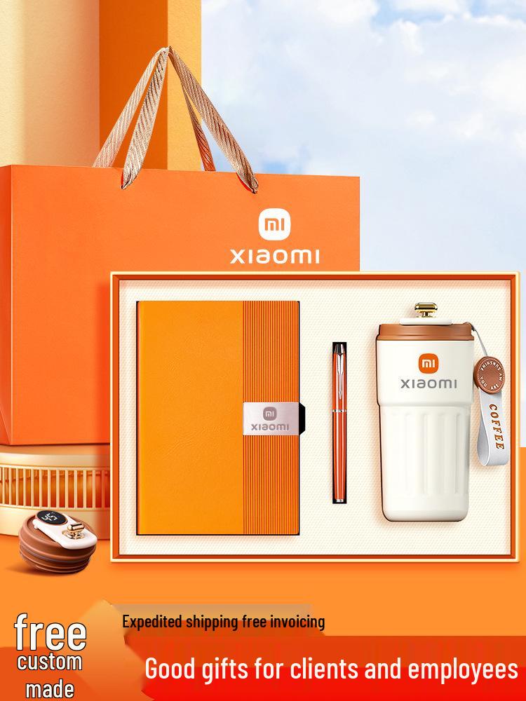 Insulated Cup, Umbrella & Notebook Gift Set for Customers, Employees & Teachers