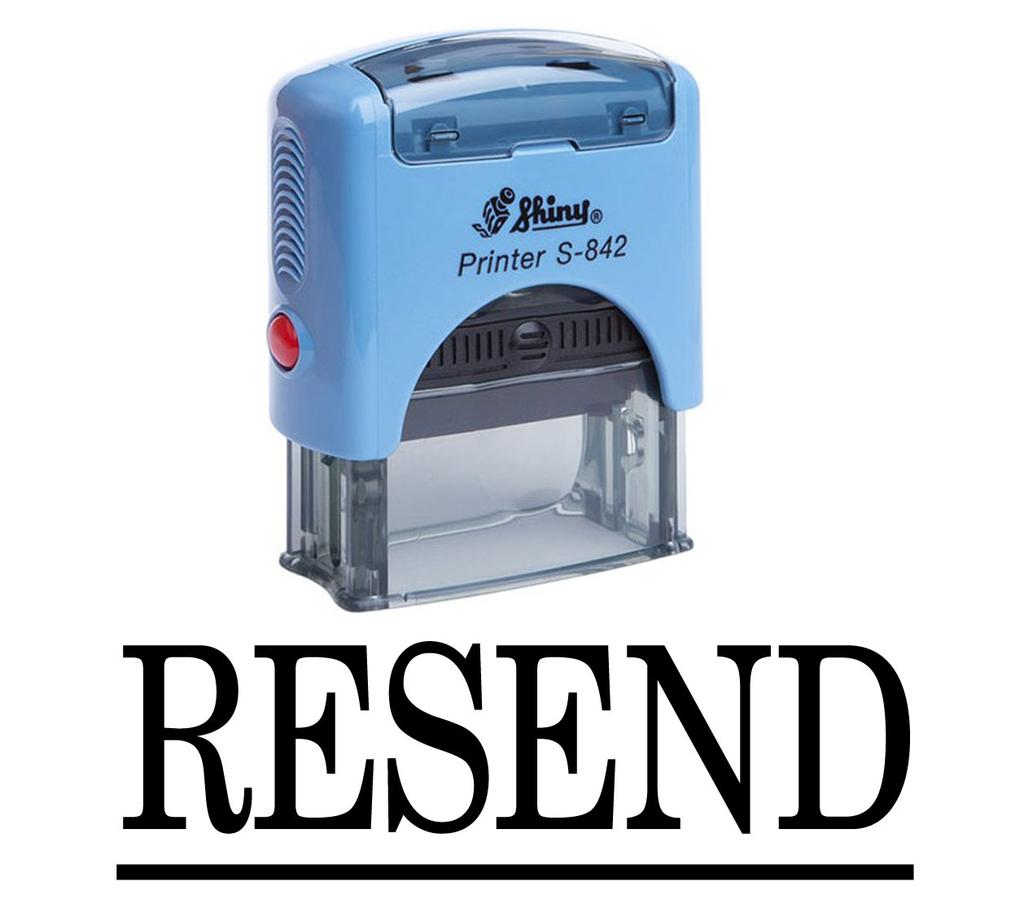 RESEND Self Inking Rubber Stamp Office Stationary Custom Shiny Stamp