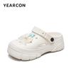 Damensandalen, Dicke Sohle, Ausgeschnitten, Weiche Sohle, Offene Zehenpartie, Outdoor-Slipper, YW261N1226