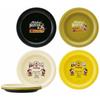 Skater Plates, Set of 4, 21cm Plastic, Mickey Mouse Design, Disney, Made In Japan, P5P