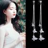 Koreanisches Temperament Kristallanhänger Schmetterling Quasten Lange Hängeohrringe für Damen Luxus Süße Schmuck Accessoires Geschenke
