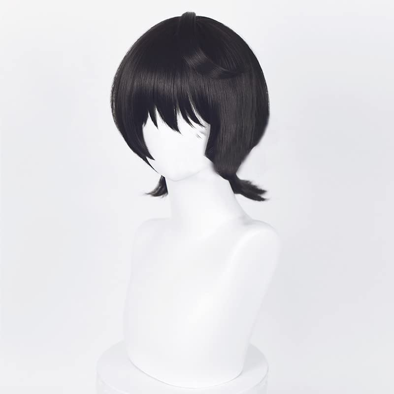 Cosplay Wig with Net, Sakuma Rintsuki, Heat-Resistant, Black