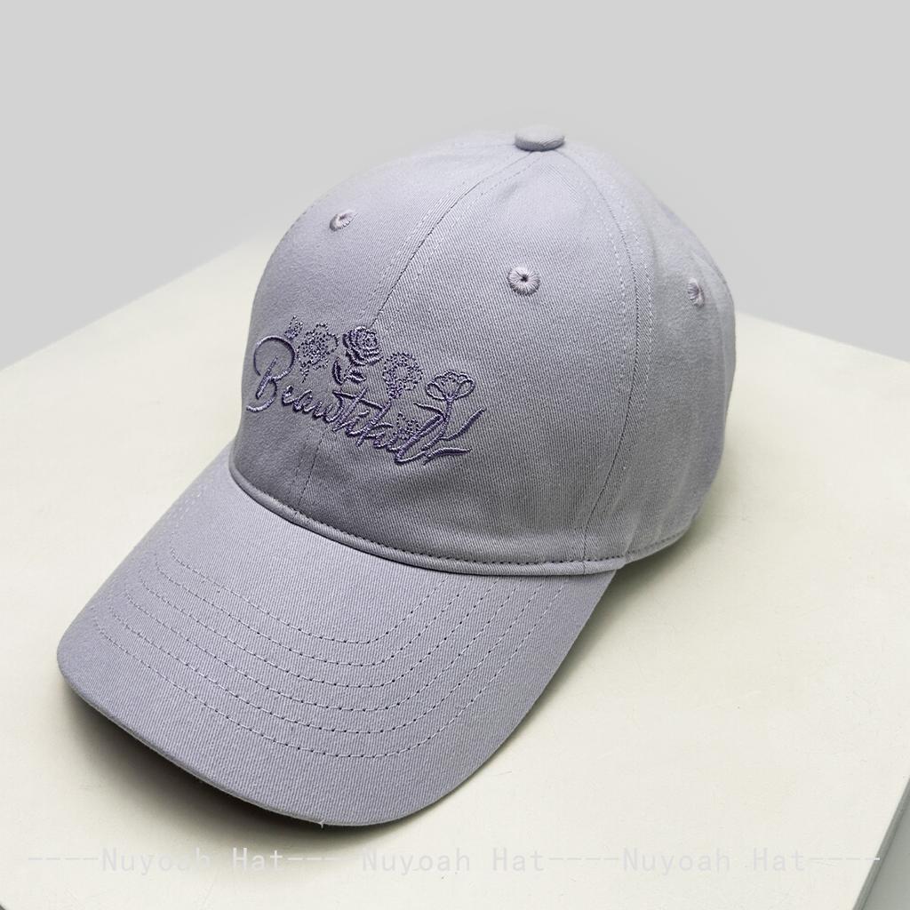 Baseball Stitching Embroidered Letterings Alphabet Flower Sweet KFashion Style Korean Women New Brand Latest Fresh Caps Peaked Hats Sunshade Retro