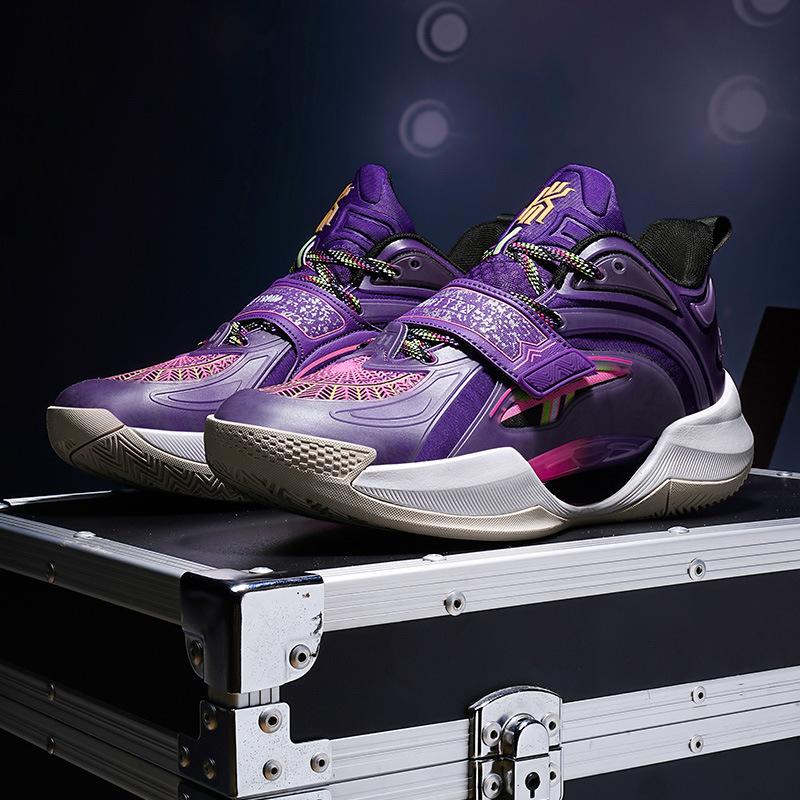 

Basketball shoes men s and women s non-slip, wear-resistant and shock-absorbing actual combat, lightweight soft sole, mesh breathable, student lumino 45 фіолетовий