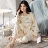 Women's Long Sleeve Cotton Pajama Set - Spring & Autumn Casual Wear