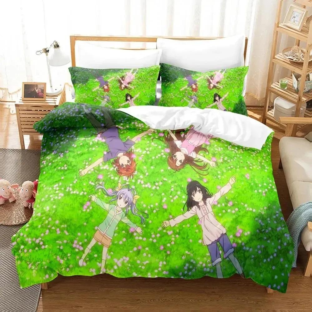 3D Print Anime Non Non Biyori Bedding Set Duvet Cover King Queen Size Boys Adult Soft Comforter Pillowcase