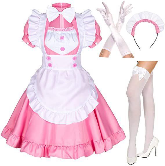 S-4XL Black White Cat Maid Outfit Cosplay Sexy Lolita Anime Cute Soft Girl Maid Uniform Appealing Set Stage Waiter Costumes