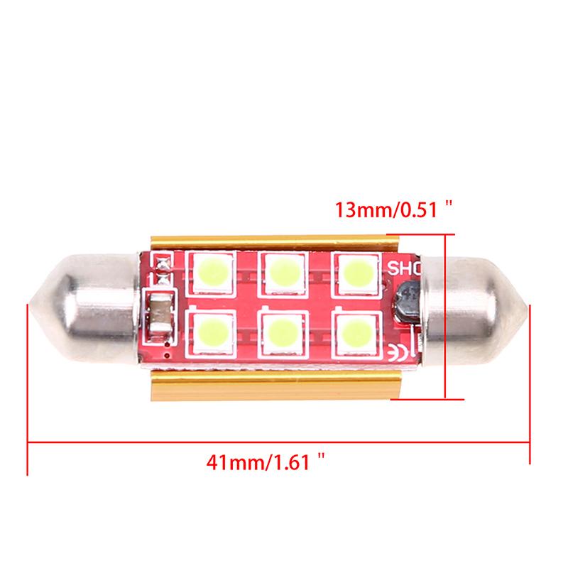 Festoon Canbus 31/36/39/41mm LED Canbus Error Free 4/6SMD 3030 LED Car Interior Light Bulbs Auto Reading Lights White/Ice Blue