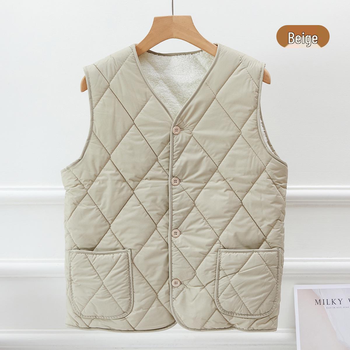 

Женский осенне-зимний жилет из овечьей шерсти с флисовой подкладкой - Утепленный, легкий слой для тепла 3XL (Recommended 45-57 kg)