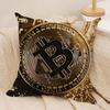 Cool Bitcoin Fashion Luxury Cushion Cover Silky Short Plush Invisible Zipper Dustproof Sofa Pillow Case For Home Decor