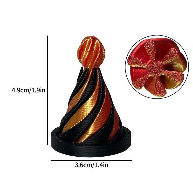 3d Printed Toys Desk Accessories Three-dimensional Pyramid Printed Spiral Cone Helix Screw Rotating Stress Relieving Spiral Cone