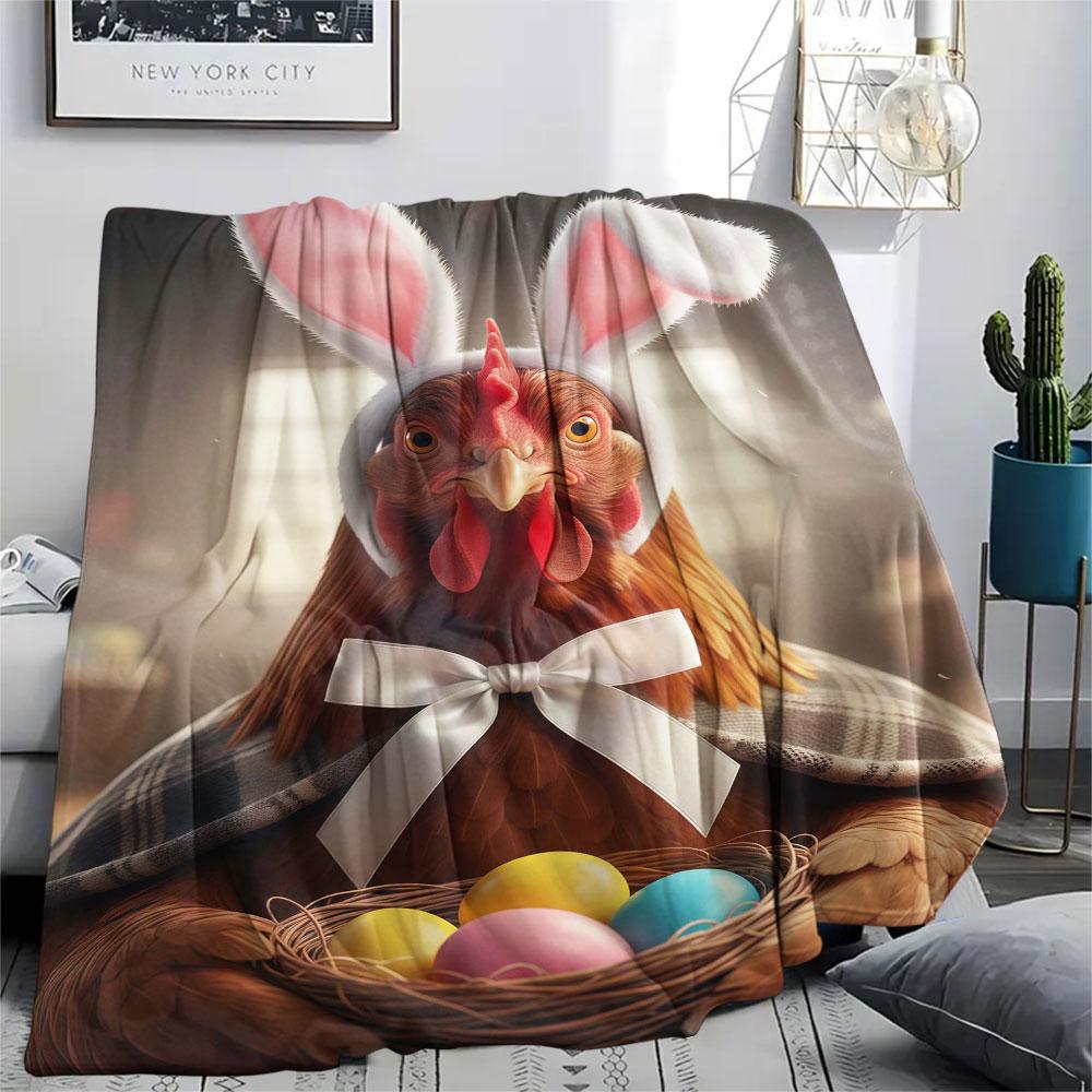 1Pc Adorableanimals Print Flannel Blanket, High quality Comfortable for All Seasons, Home Decor, Warmth and Comfort,Gifts