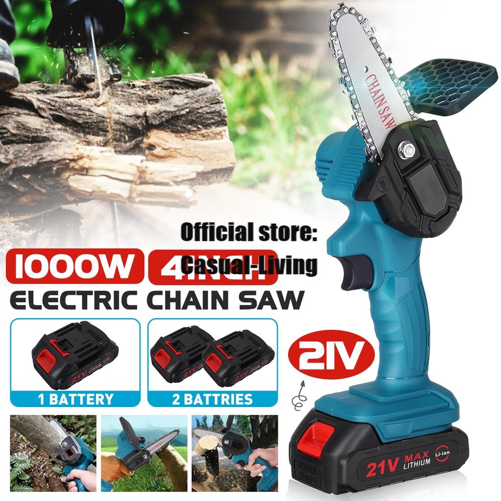 

4-Inches Electric Protable Mini Cordless Rechargeable Handheld Chain saw For Tree Branch Wood Cutting With1/2Pcs Batteries Machine