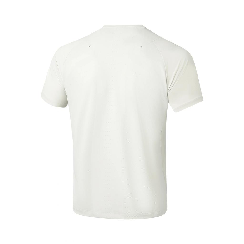 Li-Ning Fitness Series T-Shirts Men's White Birch Gray Crew Neck