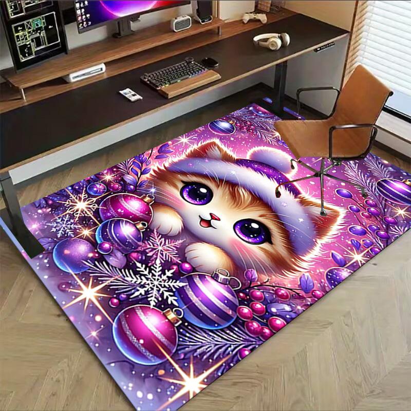 1PC cat ornament Extra Large Non Slip Floor carpet, Office, family, Studio   Large Area Rug Indoor Rugs, Bold Statement Piece
