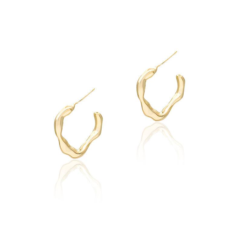 Simple Irregular U-shaped Earrings Compact Fashion INS Style Trendy Gift Elegant Lady's Classic Accessories Temperament Daily Jewelry